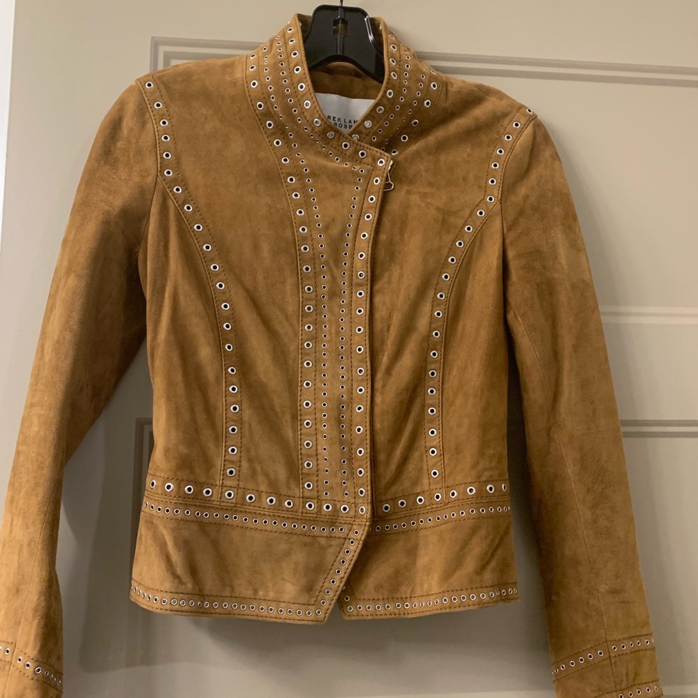 Derek LAM 10 Crosby suede moto jacket